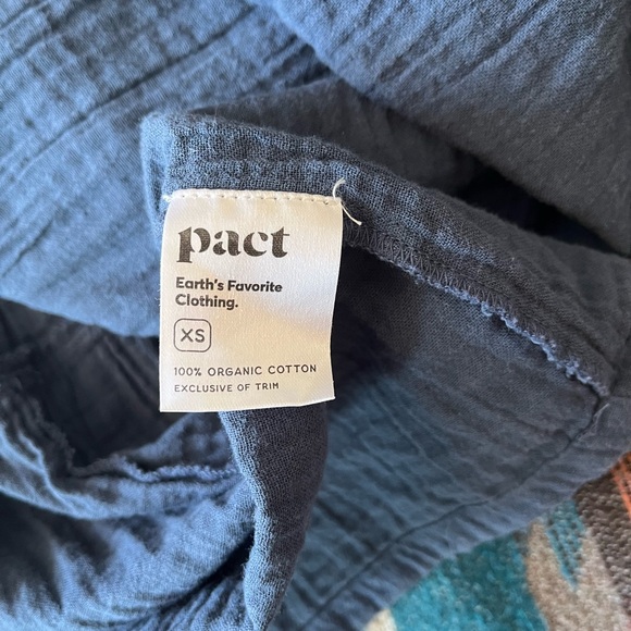 Pact French Navy Coastal Double Gauze Cami Maxi Dress in French Navy. XS. - Picture 4 of 8